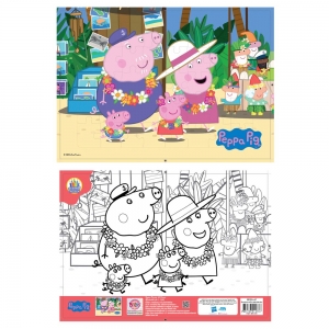 จิ๊กซอว์ Peppa Pig 40 ชิ้น ลายเป๊ปป้าไปพักร้อน